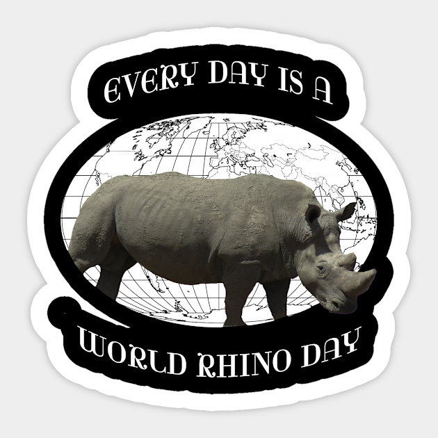 Every Day Is A Word Rhino Day - Every Day Is A Word Rhino Day - Sticker